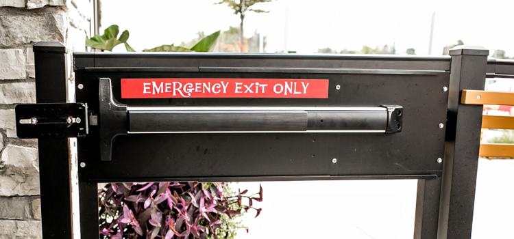 emergency push bar installation in Lemoore